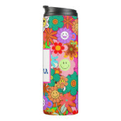 Bouteilles Isothermes Fleurs hippies Boho Super rétros (Tourné sur la droite)