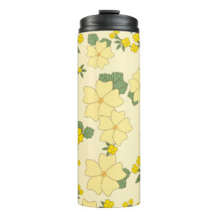 Bouteilles Isothermes Fleurs Jaunes, Motif Floral, Motif De Fleurs