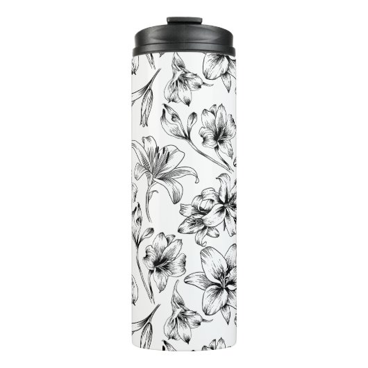 Bouteilles Isothermes Fleurs Lys Noires (Devant)