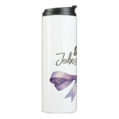 Bouteilles Isothermes Fleurs modernes blanches et violettes personnalisé (Tourné sur la gauche)