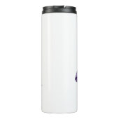 Bouteilles Isothermes Fleurs modernes blanches et violettes personnalisé (Dos)