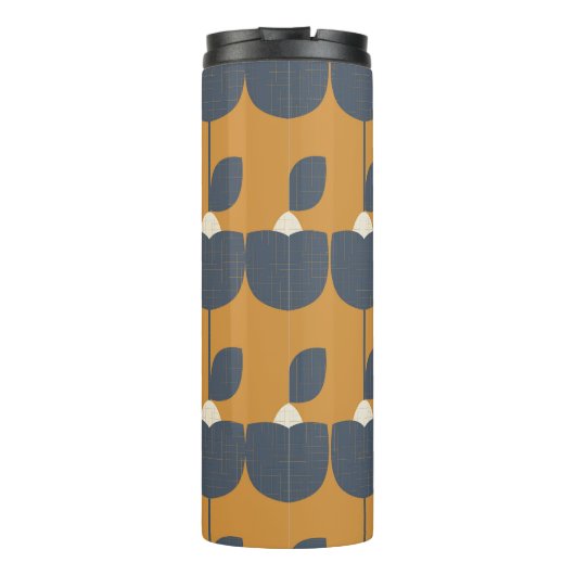 Bouteilles Isothermes Fleurs modernes rétro : Scandinave Géométrique. (Dos)