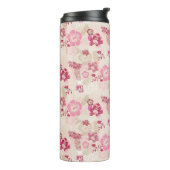 Bouteilles Isothermes Fleurs modernes roses mignonnes motif Haut basket (Tourné sur la gauche)