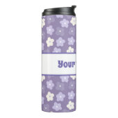 Bouteilles Isothermes Fleurs modernes violettes personnalisées (Tourné sur la gauche)