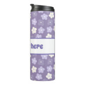 Bouteilles Isothermes Fleurs modernes violettes personnalisées (Tourné sur la droite)