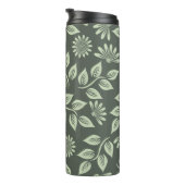 Bouteilles Isothermes Fleurs motif vert printemps (Tourné sur la droite)