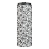 Bouteilles Isothermes Fleurs Noir Blanc (Dos)