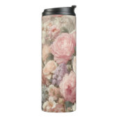 Bouteilles Isothermes Fleurs Pastel Shabby Chic Rose Floral (Tourné sur la gauche)