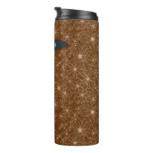 Bouteilles Isothermes Fleurs Pays Main Tirée Motif Rustique Brown (Tourné sur la droite)