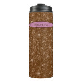 Bouteilles Isothermes Fleurs Pays Main Tirée Motif Rustique Brown (Devant)