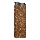 Bouteilles Isothermes Fleurs Pays Main Tirée Motif Rustique Brown (Tourné sur la droite)