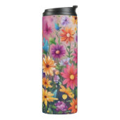 Bouteilles Isothermes Fleurs peintes colorées - (Tourné sur la gauche)