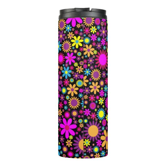 Bouteilles Isothermes Fleurs psychédéliques dynamiques en Bloom-67566 (Dos)