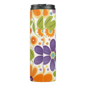Bouteilles Isothermes Fleurs rétro Lilac orange et vert (Dos)
