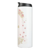 Bouteilles Isothermes Fleurs romantiques rose blanc & or (Tourné sur la droite)