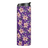 Bouteilles Isothermes fleurs rose motif (Tourné sur la gauche)