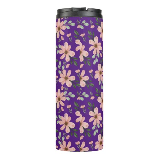 Bouteilles Isothermes fleurs rose motif (Dos)