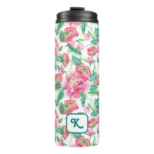 Bouteilles Isothermes Fleurs roses brillantes Fille Motif (Devant)