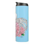 Bouteilles Isothermes Fleurs roses cygnes blanches (Tourné sur la droite)