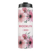 Bouteilles Isothermes Fleurs roses modernes (Devant)