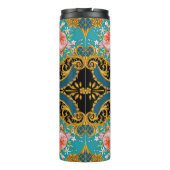 Bouteilles Isothermes Fleurs roses orange : Composition Carré (Dos)