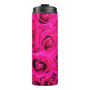 Bouteilles Isothermes Fleurs roses rose arrière - plan