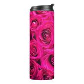 Bouteilles Isothermes Fleurs roses rose arrière - plan (Tourné sur la gauche)