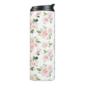 Bouteilles Isothermes Fleurs roses, Roses roses, Fleurs Aquarelles (Tourné sur la gauche)