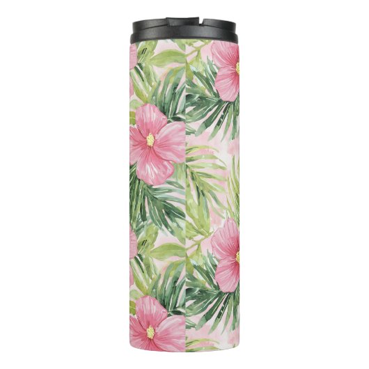 Bouteilles Isothermes Fleurs roses tropicales (Dos)