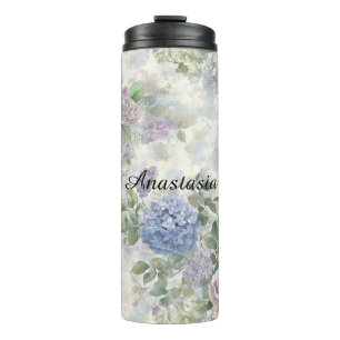 Bouteilles Isothermes Fleurs roses violettes romantiques