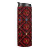 Bouteilles Isothermes Fleurs rouges Palestine Broderie tatreez Motif (Tourné sur la droite)