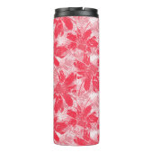 Bouteilles Isothermes Fleurs rouges sur blanc. (Dos)