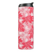 Bouteilles Isothermes Fleurs rouges sur blanc. (Tourné sur la gauche)