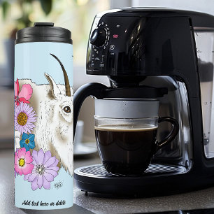 Bouteilles Isothermes Fleurs sauvages chèvre de montagne blanche nature