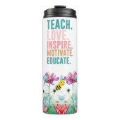 Bouteilles Isothermes Fleurs sauvages de devis inspirants de l'enseignan (Devant)