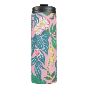 Bouteilles Isothermes Fleurs tropicales Abstraites, motif de guache pein