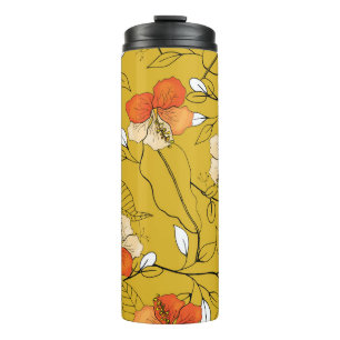 Bouteilles Isothermes Fleurs tropicales Feuilles : Papier peint exotique