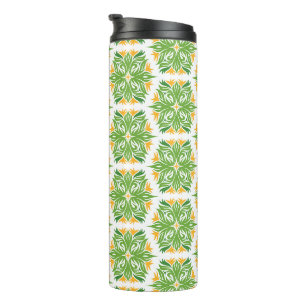 Bouteilles Isothermes Fleurs Vertes, Motif De Fleurs, Modèle Floral