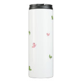 Bouteilles Isothermes fleurs vertes papillons rose chaud (Dos)