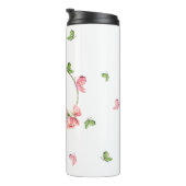 Bouteilles Isothermes fleurs vertes papillons rose chaud (Tourné sur la droite)