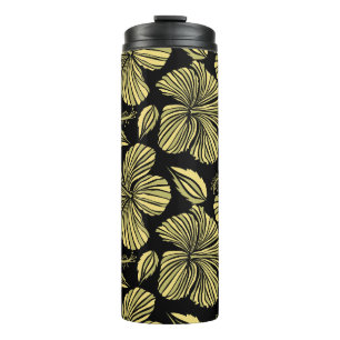Bouteilles Isothermes fleurs vintages et transparentes d'hibiscus tropic