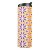 Bouteilles Isothermes Fleurs violet jaune orange (Tourné sur la gauche)