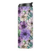 Bouteilles Isothermes Fleurs violettes et roses (Tourné sur la gauche)