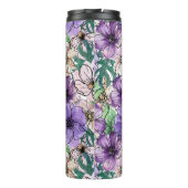 Bouteilles Isothermes Fleurs violettes et roses (Dos)