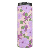 Bouteilles Isothermes Fleurs Violettes, Modèle Floral, Motif De Fleurs (Dos)