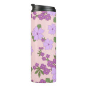 Bouteilles Isothermes Fleurs Violettes, Modèle Floral, Motif De Fleurs (Tourné sur la droite)