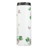 Bouteilles Isothermes fleurs violettes verdure papillons (Dos)