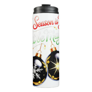 Bouteilles Isothermes Flocon de neige doré de Noël magique