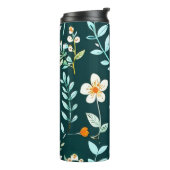 Bouteilles Isothermes Floral bleu et blanc (Tourné sur la gauche)