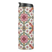 Bouteilles Isothermes Floral Boho Pattern in Red, Pink & Teal (Tourné sur la droite)
